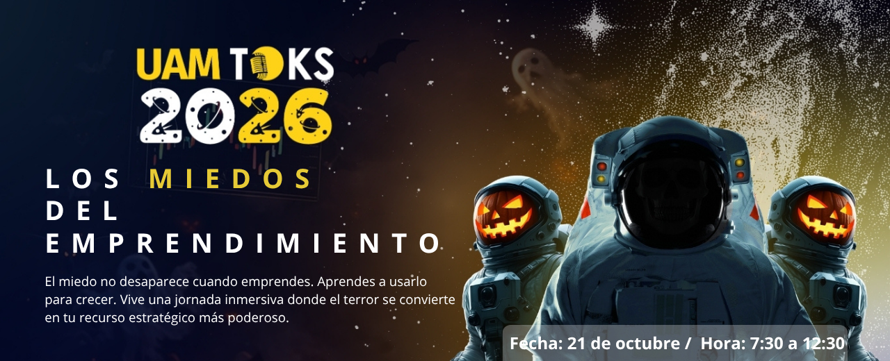 Galaxia con astronautas dos de ellos con cabezas de calabaza de halloween que representan el miedo